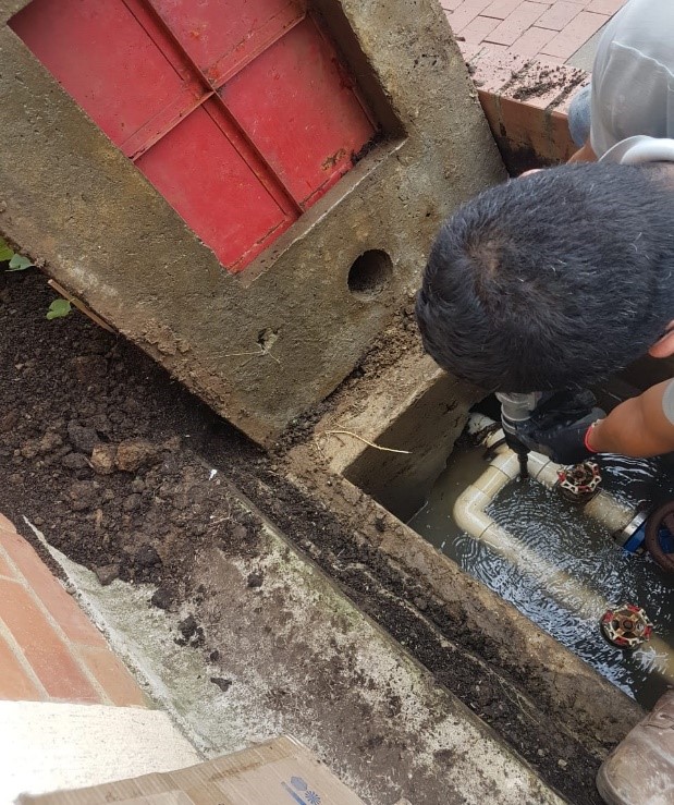 hidrosanitaria reparacion de tuberia con fuga